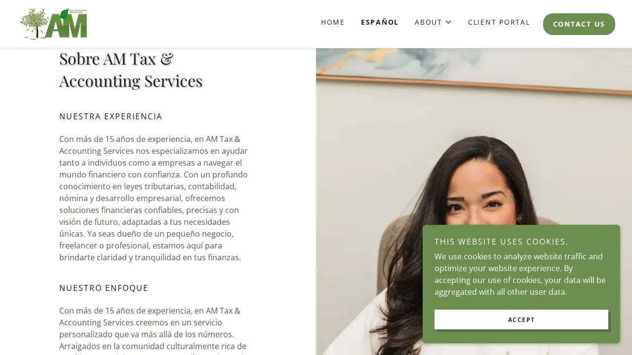 AM Tax & Accounting Service page
