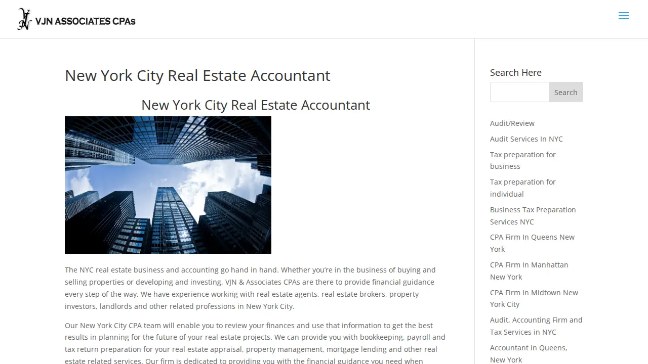 VJN Associates CPAs page