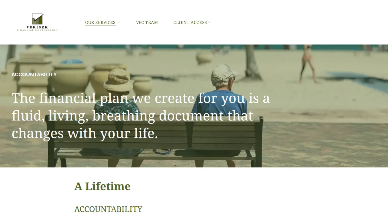 Vorisek Financial Corporation page