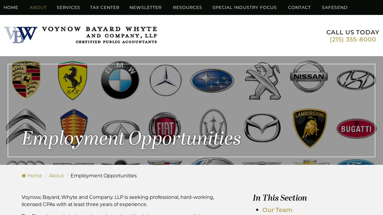 Voynow Bayard & Co page