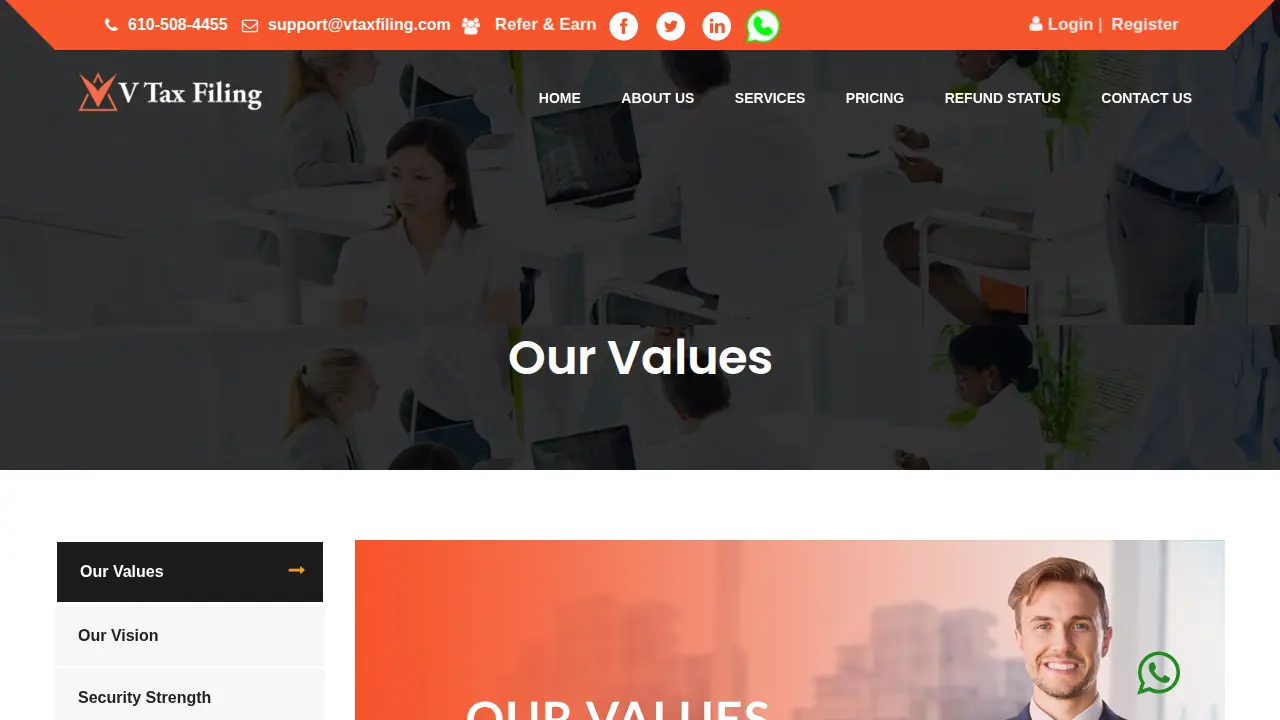 V Tax Filing Limited Partnership page