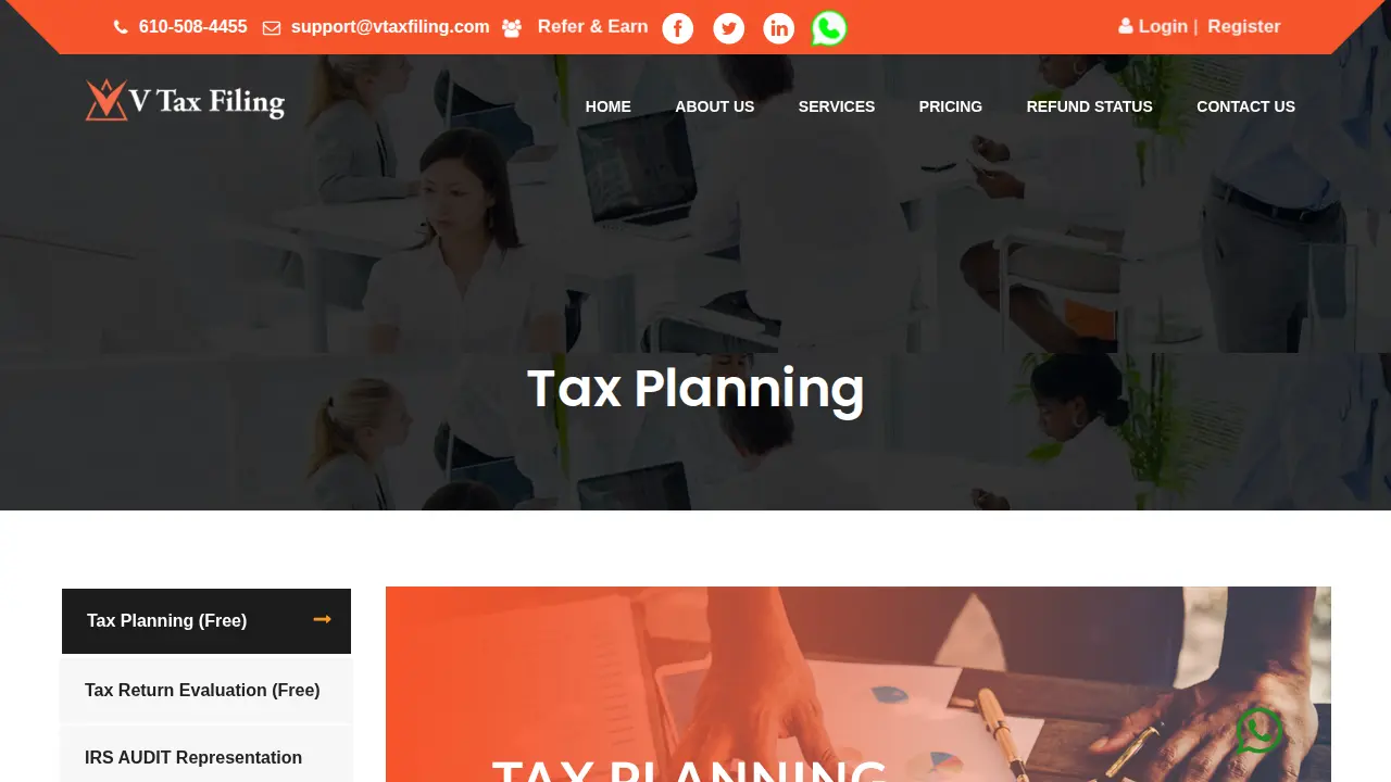 V Tax Filing Limited Partnership page