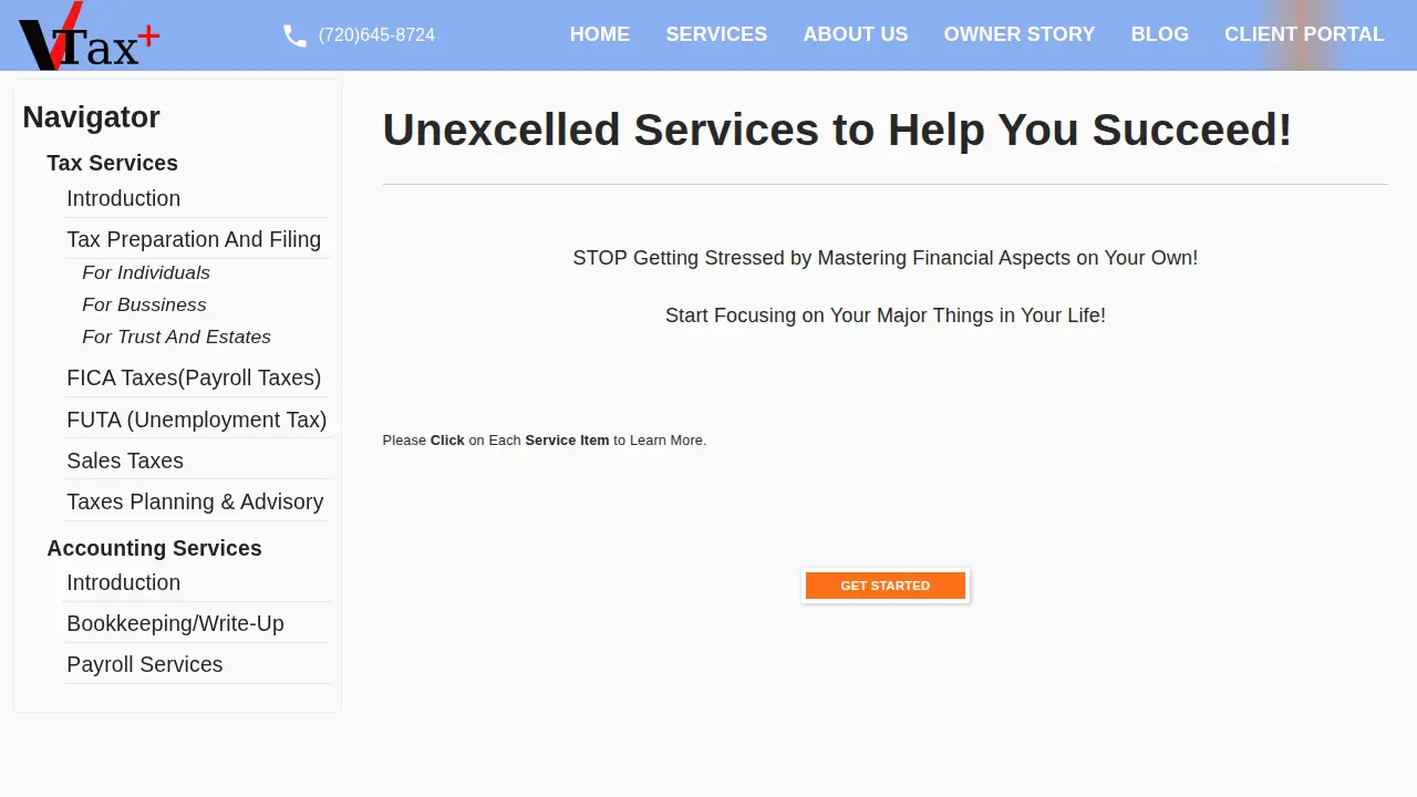 V-Tax PLUS page