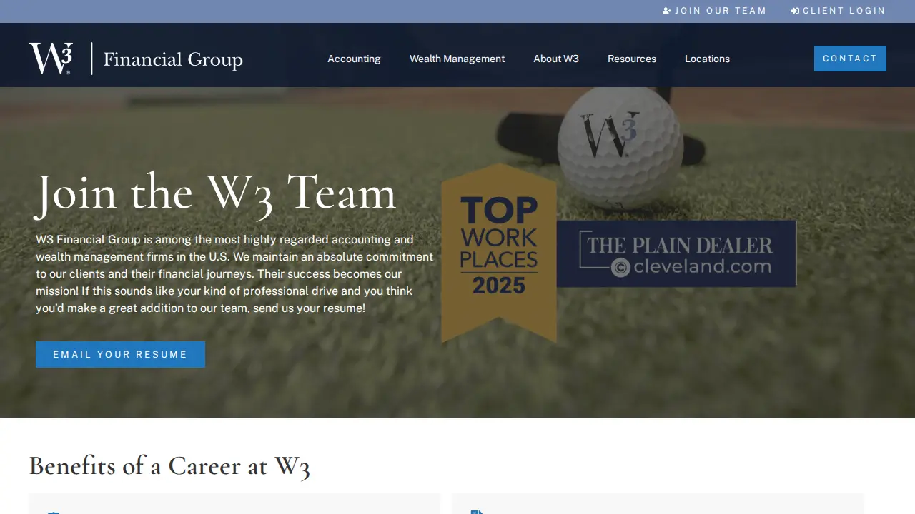 W3 Financial Group page
