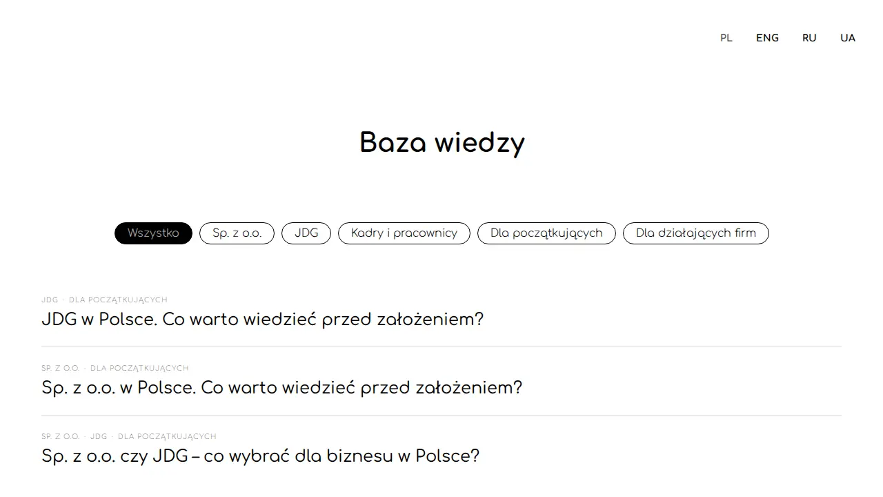 Biuro rachunkowe - WA-Partners page