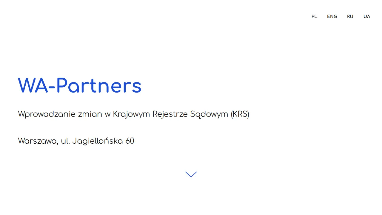 Biuro rachunkowe - WA-Partners page