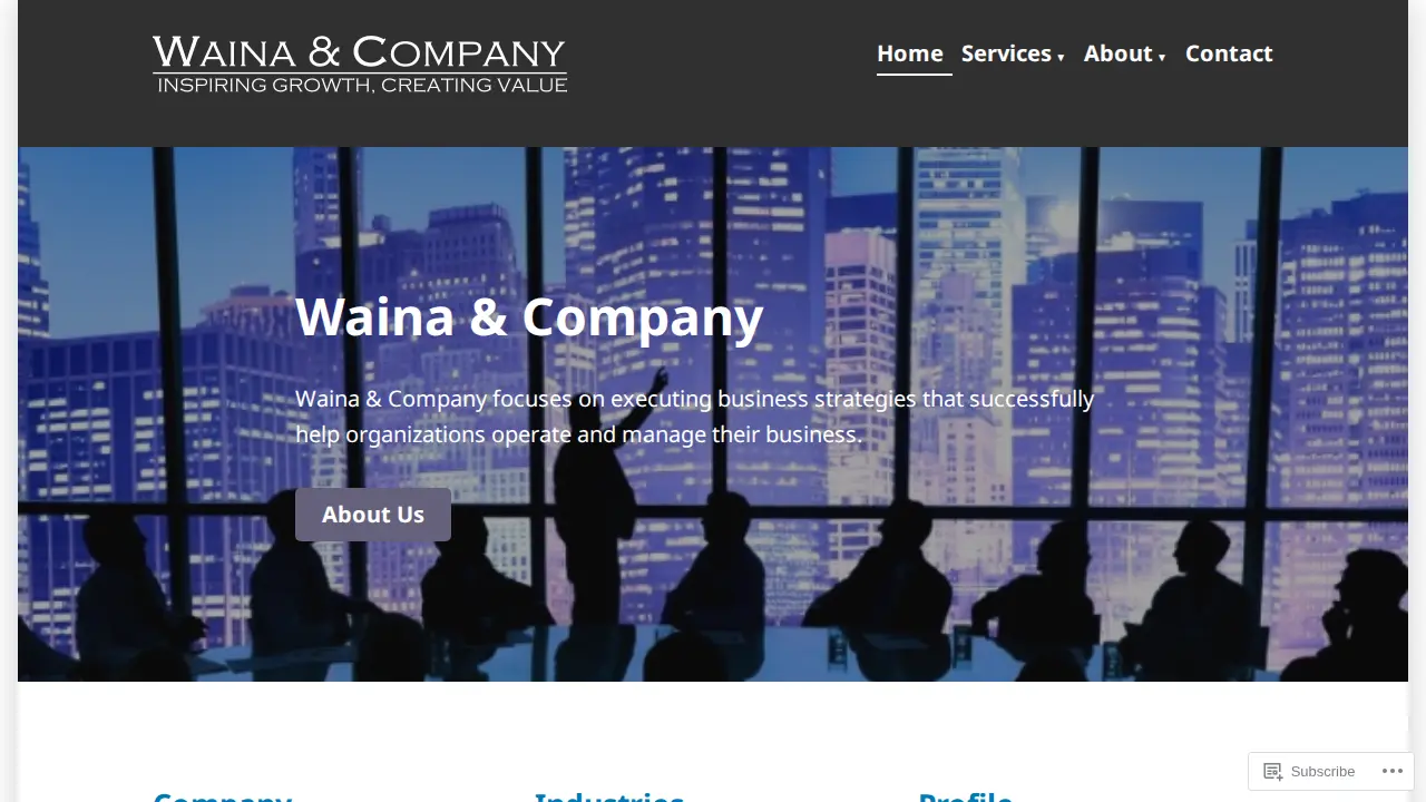Waina & Company website