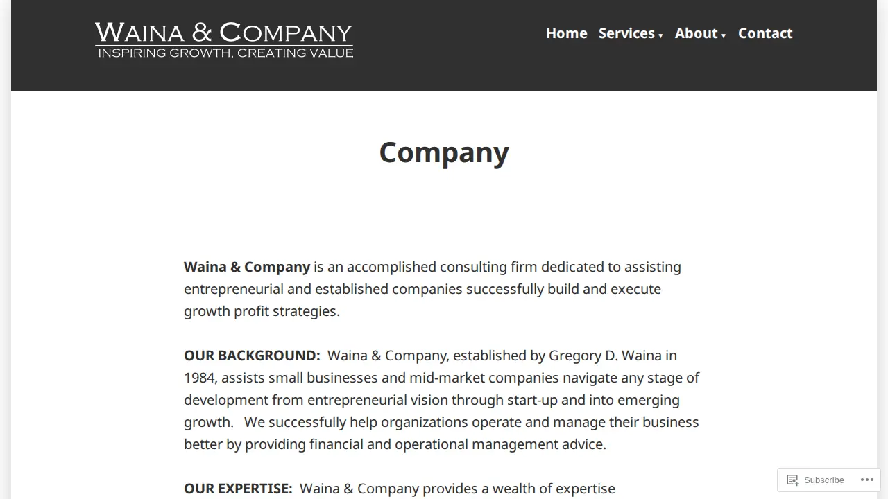 Waina & Company page