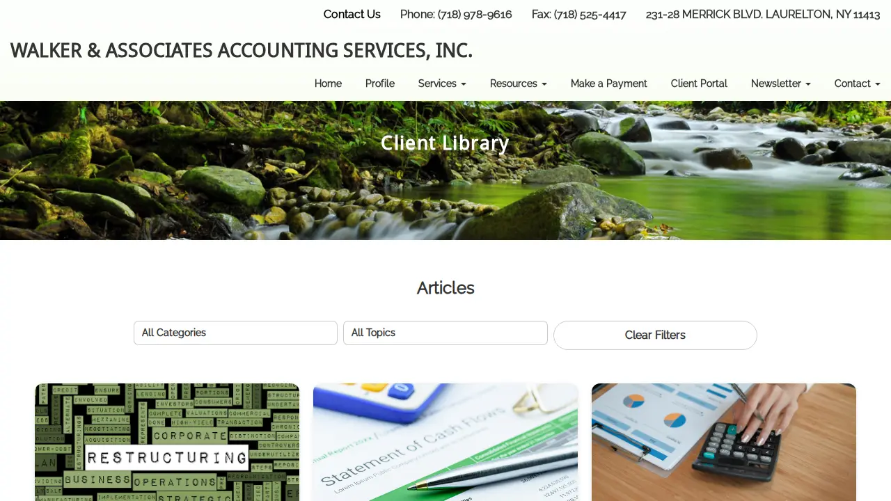 Walker & Associates CPA page