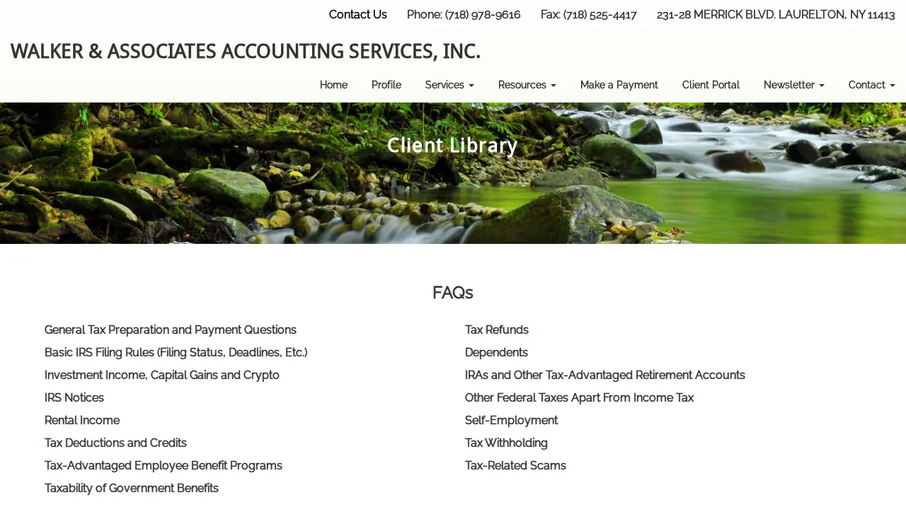 Walker & Associates CPA page