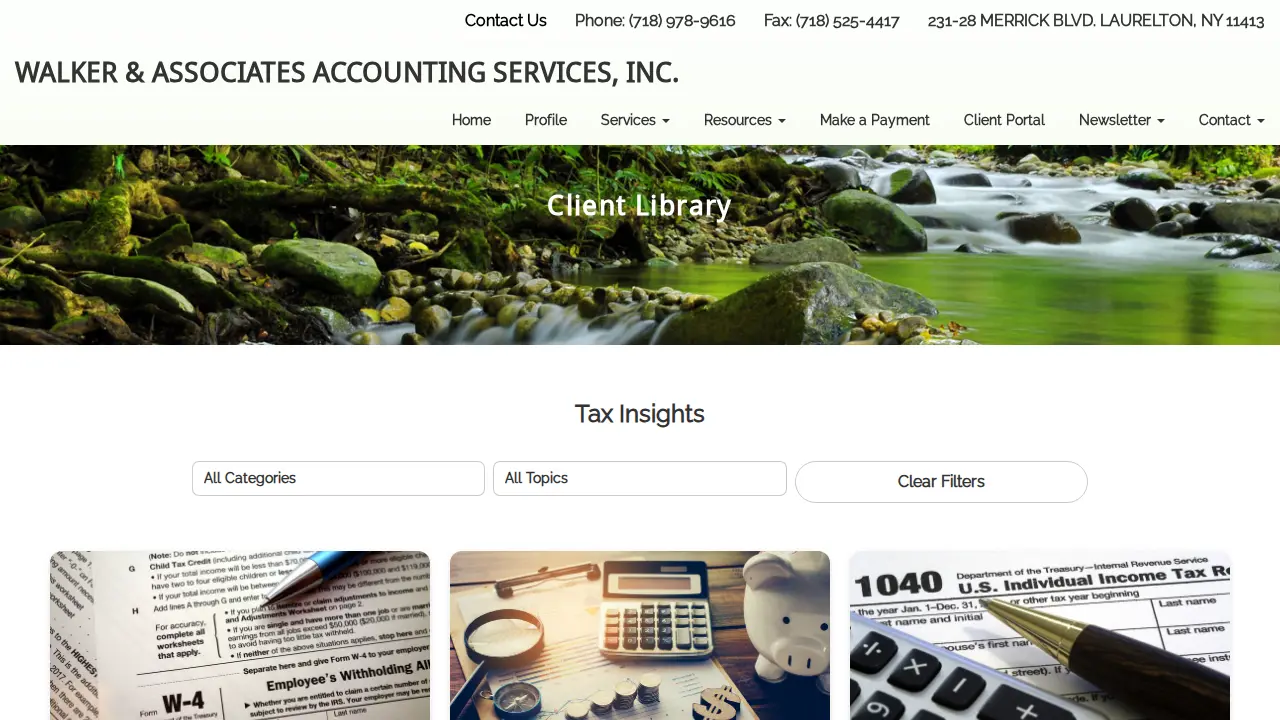 Walker & Associates CPA page