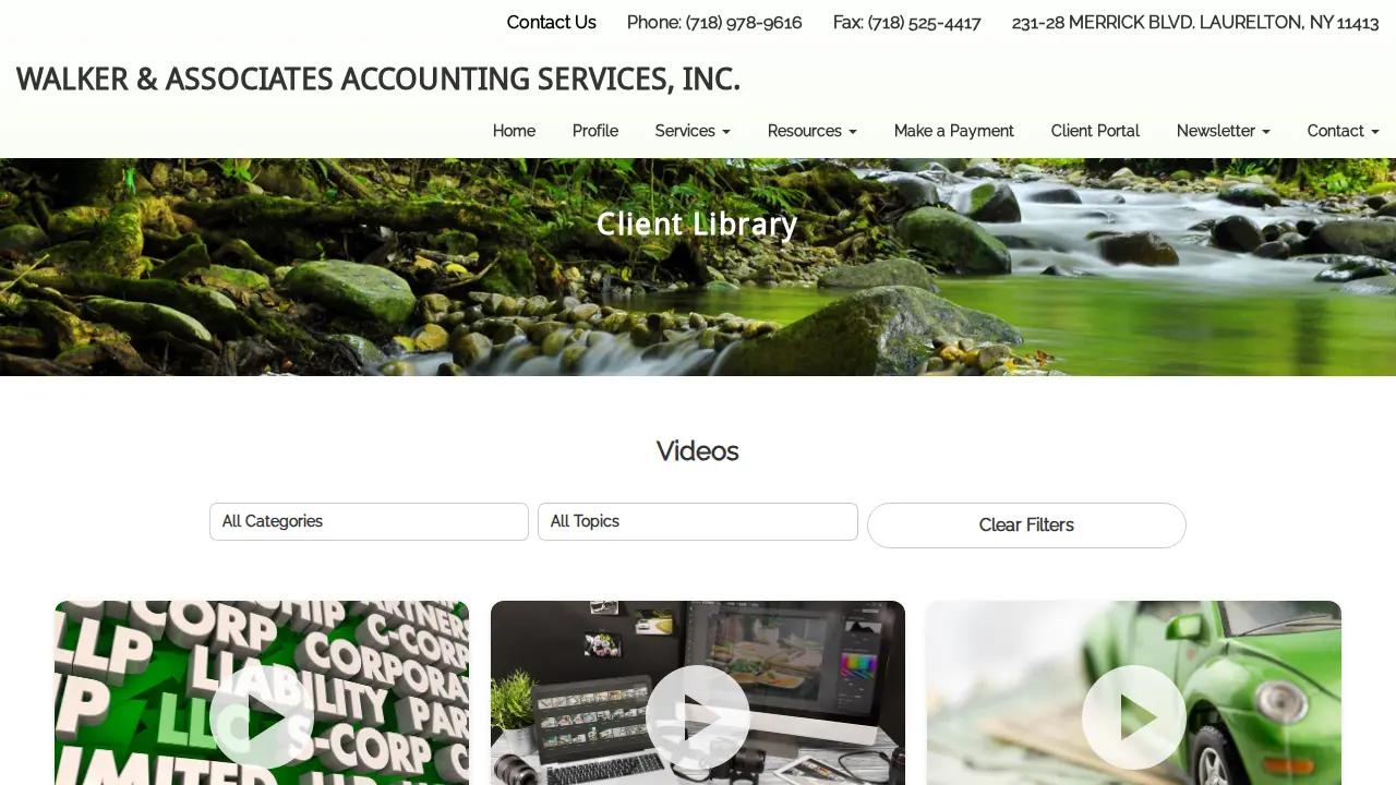 Walker & Associates CPA page