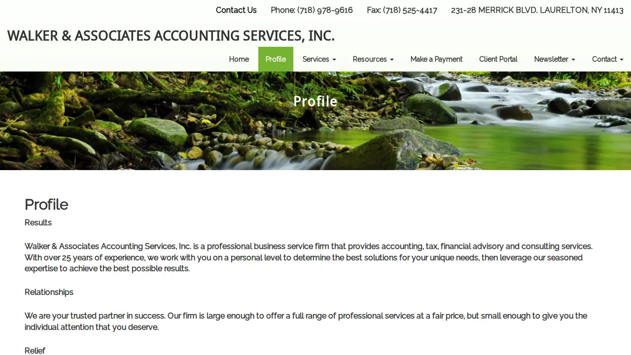 Walker & Associates CPA page