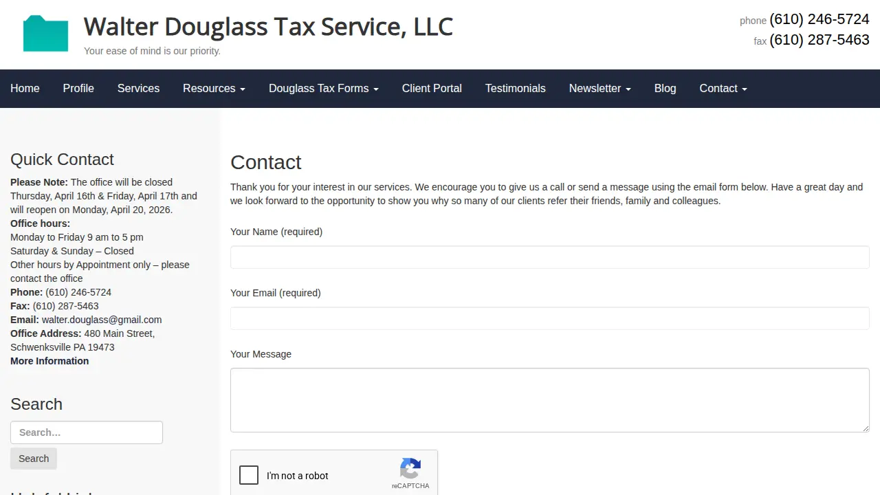Walter Douglass Tax Service