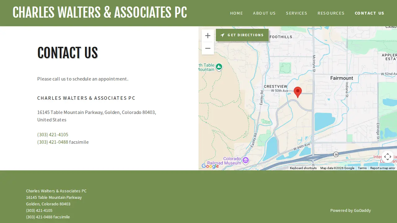 Charles Walters & Associates page