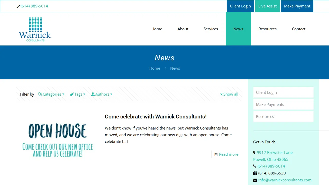 Warnick Consultants LLC page