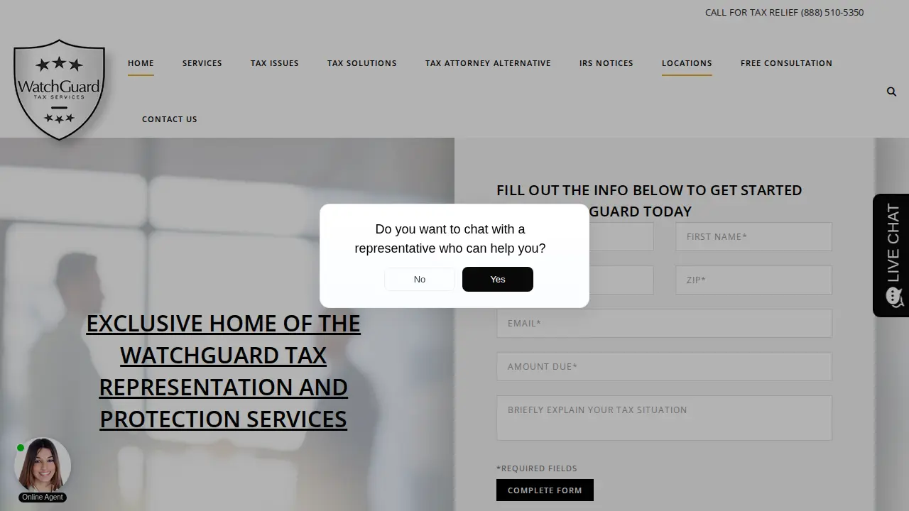 WatchGuard Tax Services powered by Mayfair Tax, Inc. page