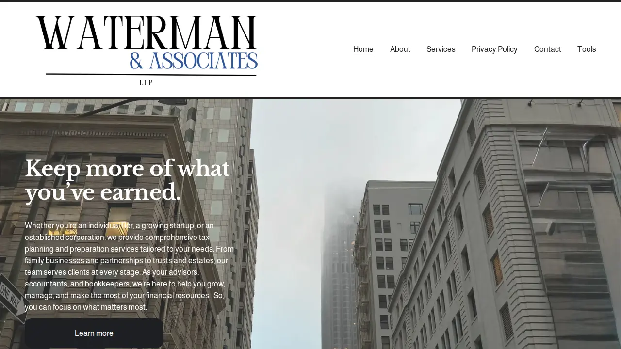 Waterman and Associates, CPA page