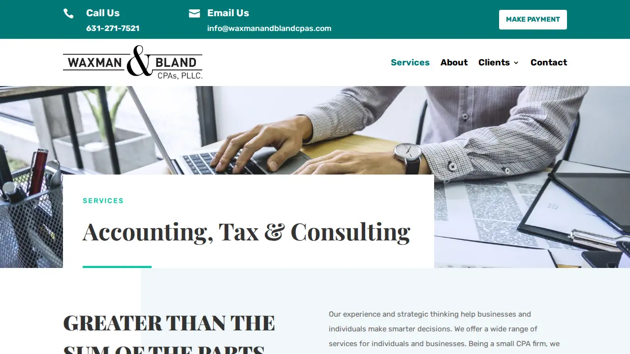 Waxman & Bland CPAs page