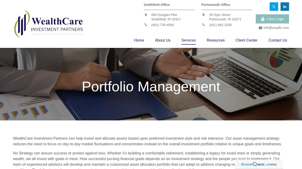 Portsmouth Financial Center page