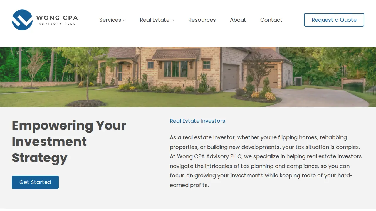 Wong CPA Advisory, PLLC page
