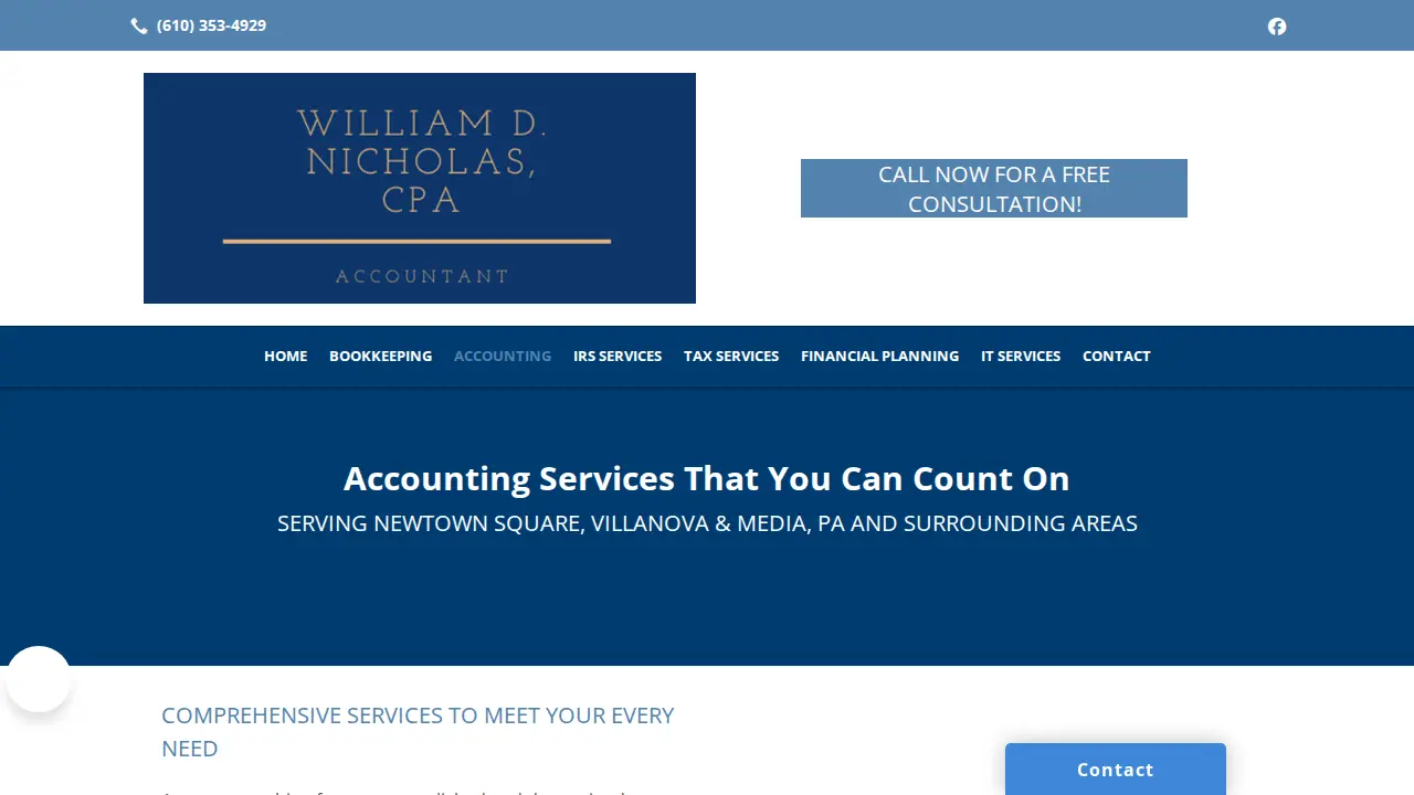 William D. Nicholas, CPA page