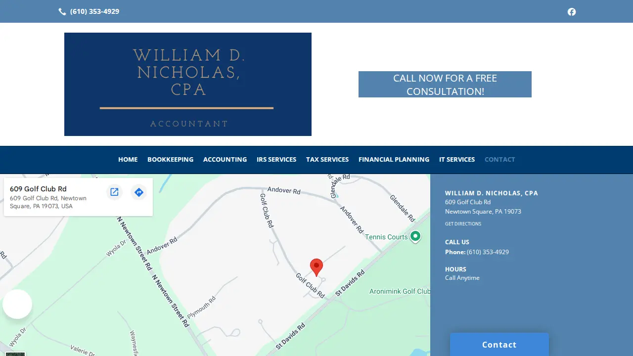William D. Nicholas, CPA page