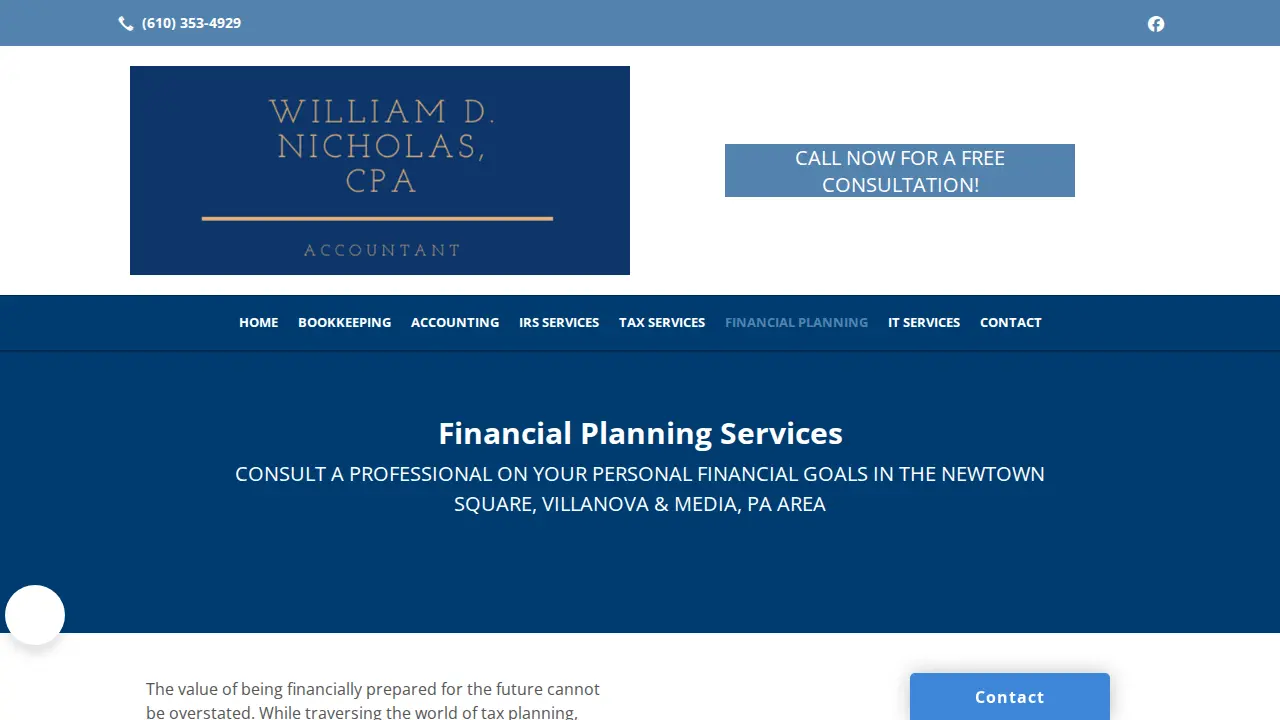 William D. Nicholas, CPA page