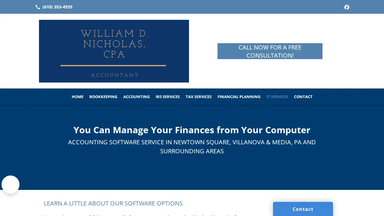 William D. Nicholas, CPA page