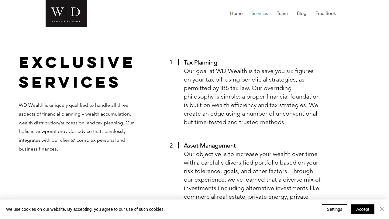 WD Wealth Strategies page