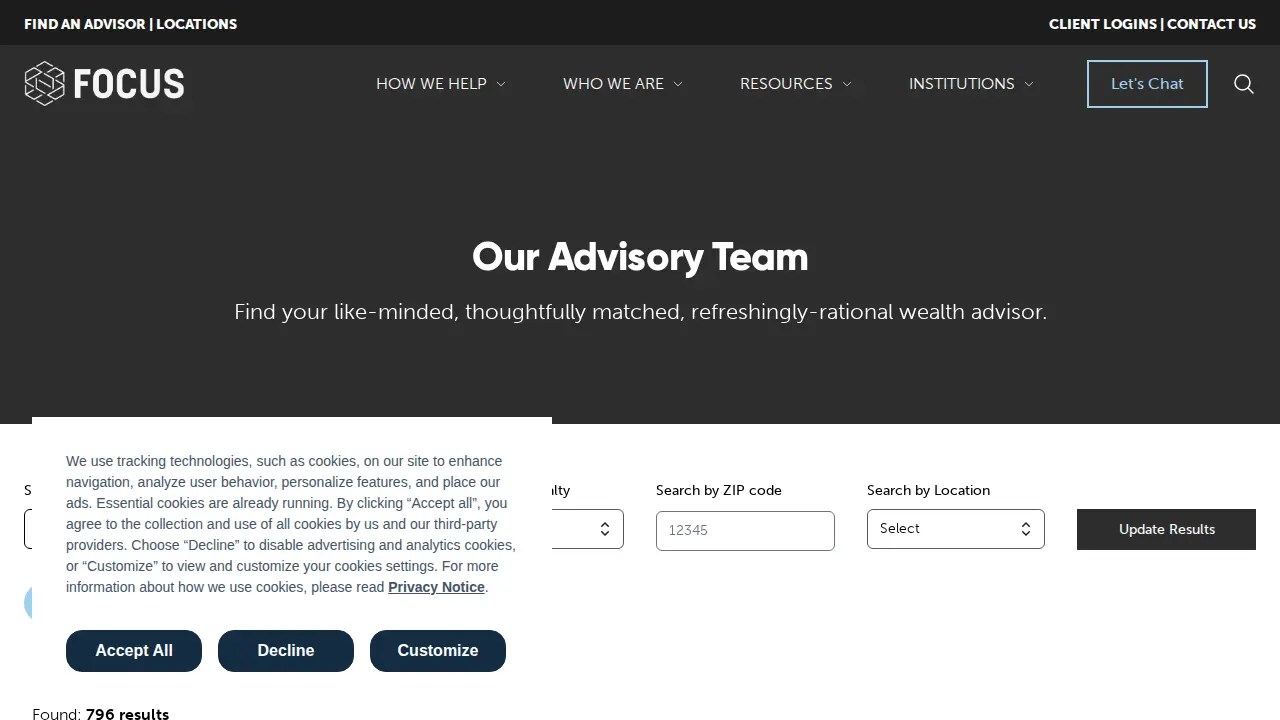Focus Partners Wealth page