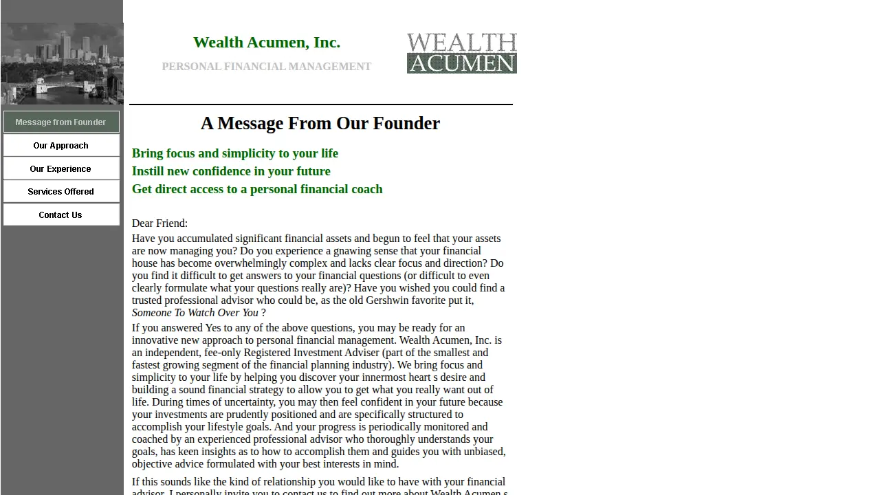 Wealth Acumen Inc