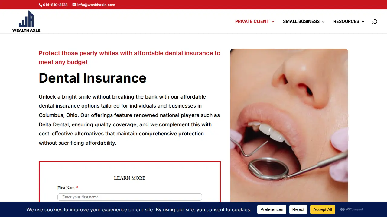 Wealth Axle Insurance & Strategy page