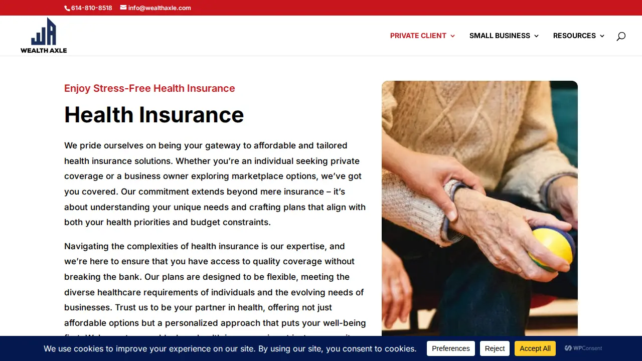 Wealth Axle Insurance & Strategy page
