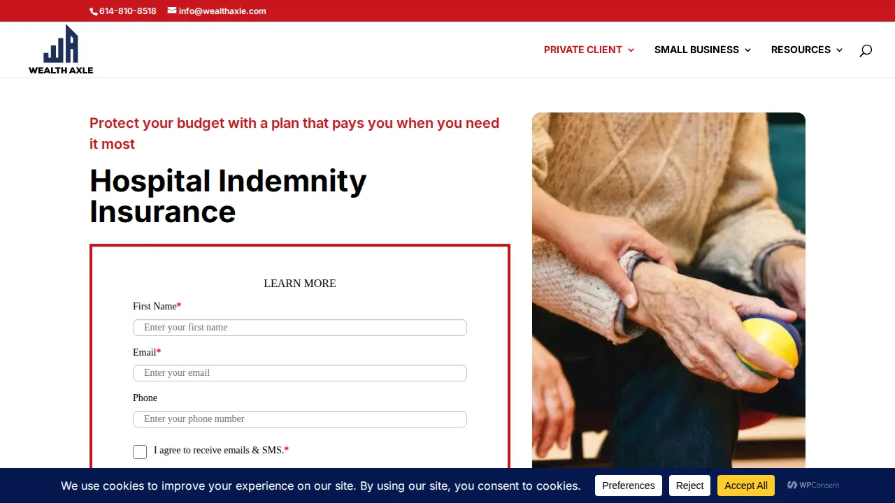 Wealth Axle Insurance & Strategy page