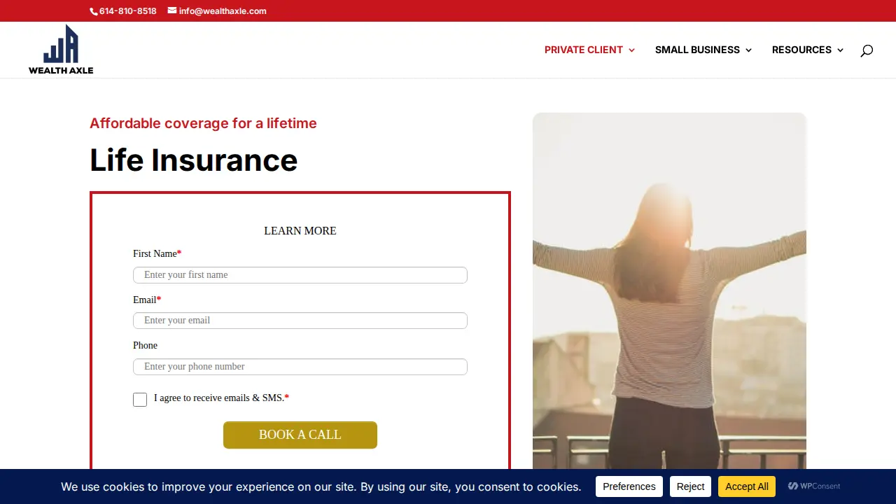 Wealth Axle Insurance & Strategy page