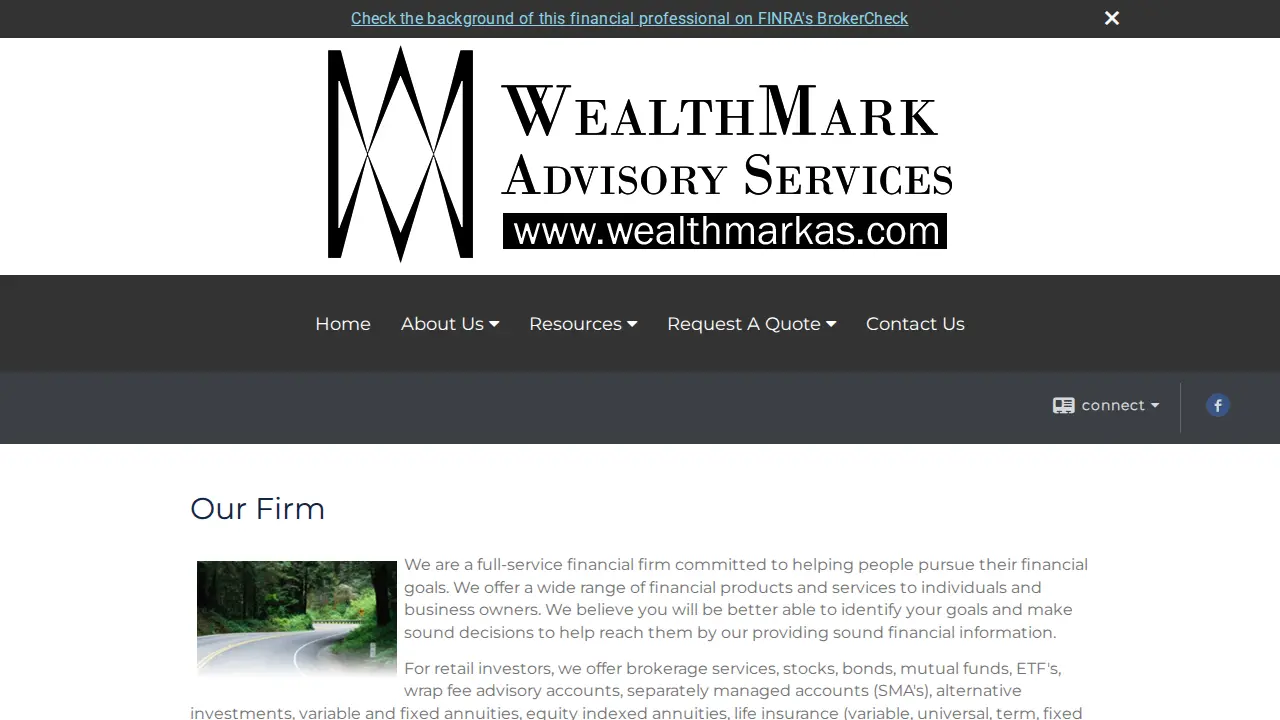 WealthMark Advisory Services page