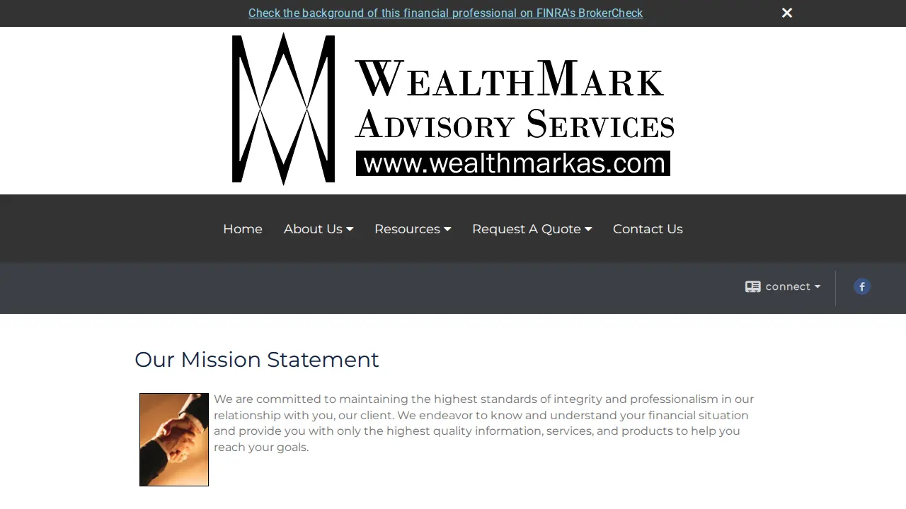 WealthMark Advisory Services page