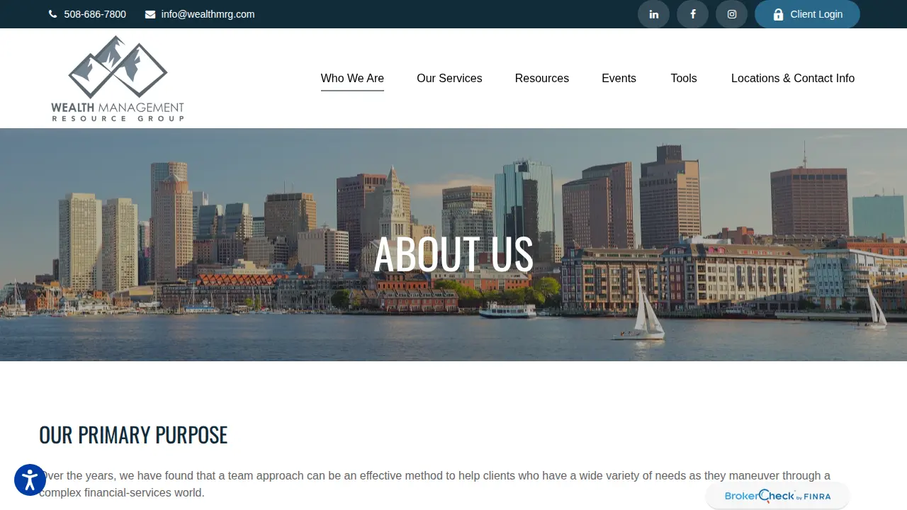 Wealth Management Resource Group page