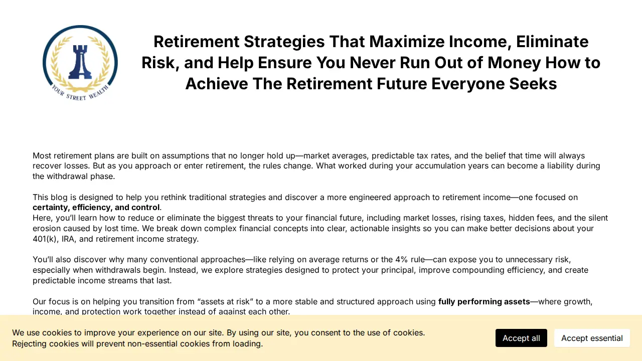 Your Street Wealth page