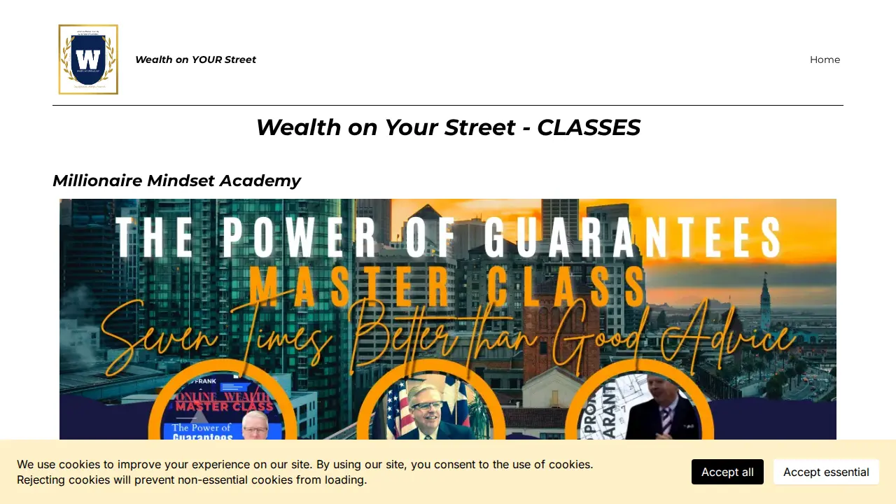 Your Street Wealth page