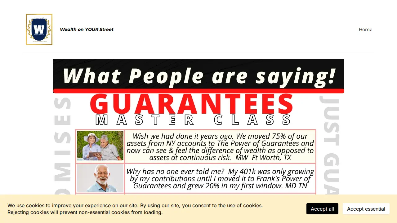 Your Street Wealth page