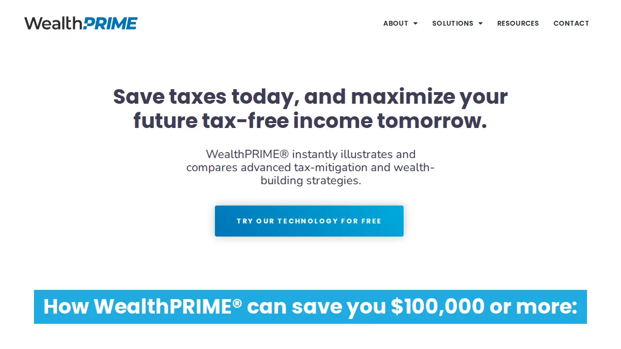 WealthPRIME page