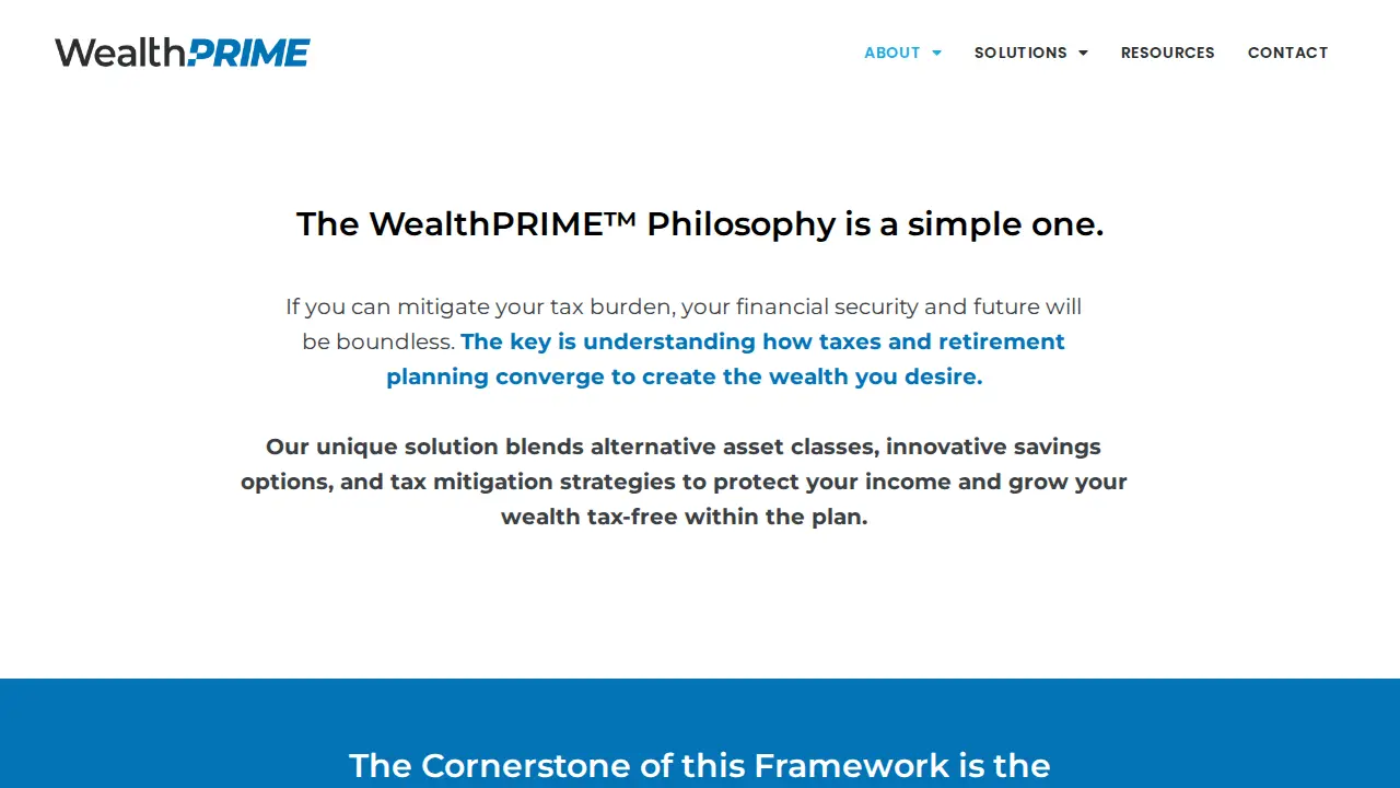 WealthPRIME page
