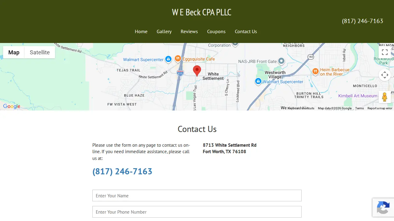 W E Beck CPA PLLC page