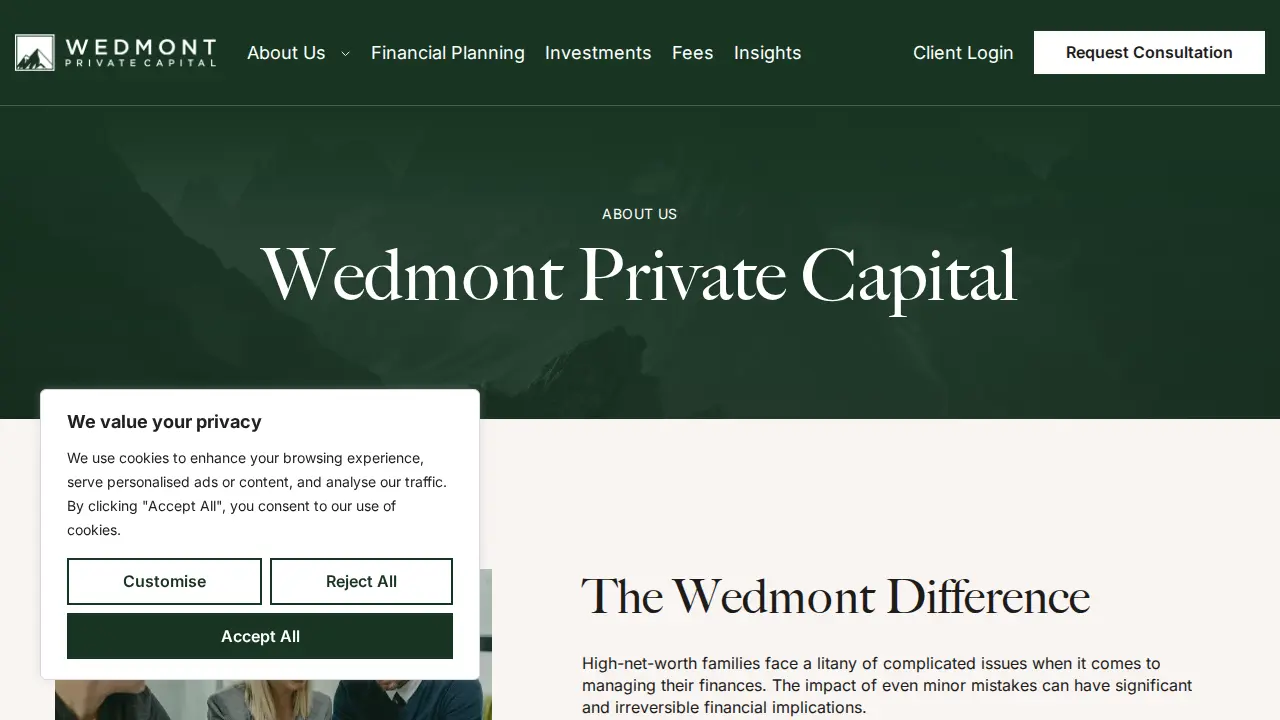 Wedmont Private Capital page