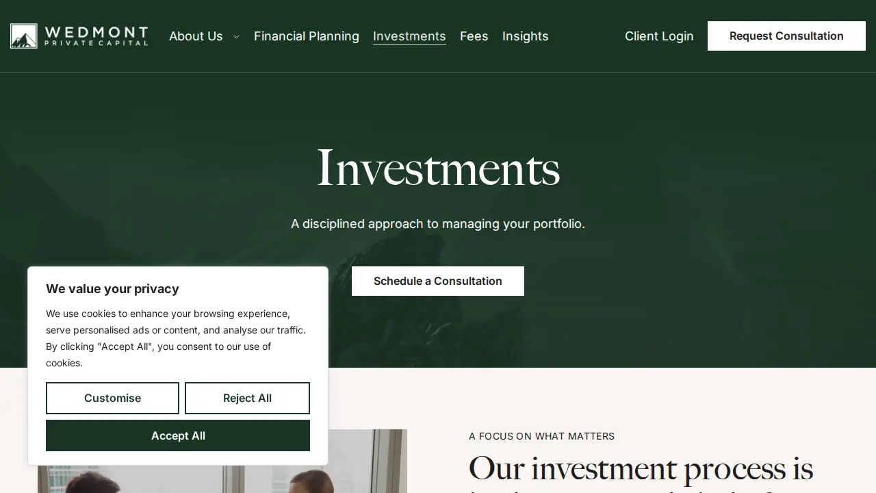 Wedmont Private Capital page