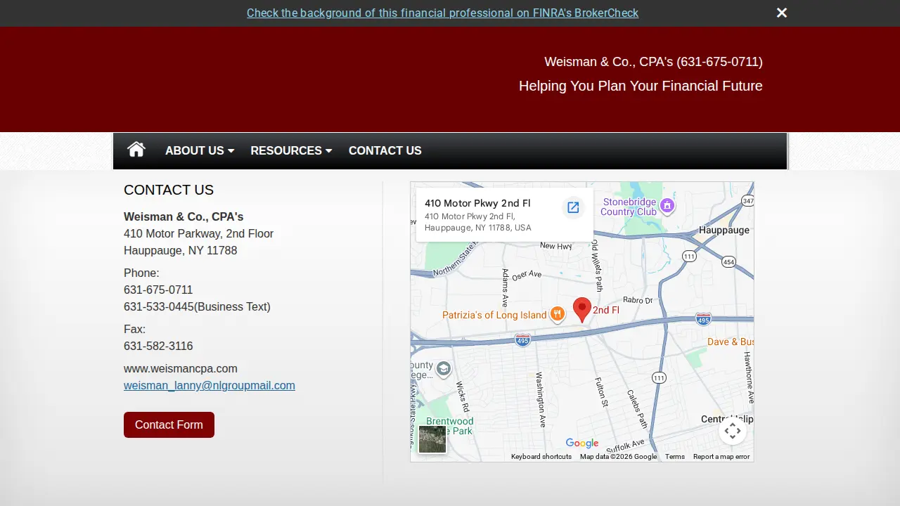 Weisman & Co., CPA's page