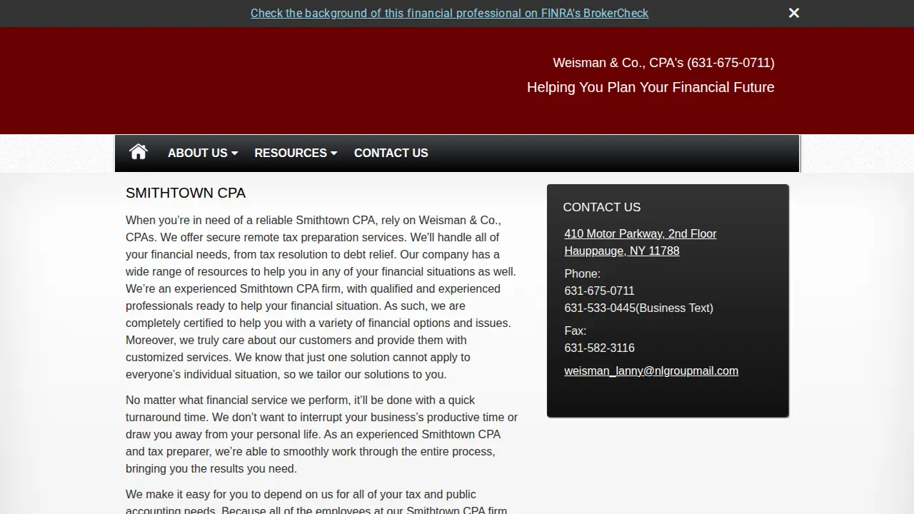 Weisman & Co., CPA's page