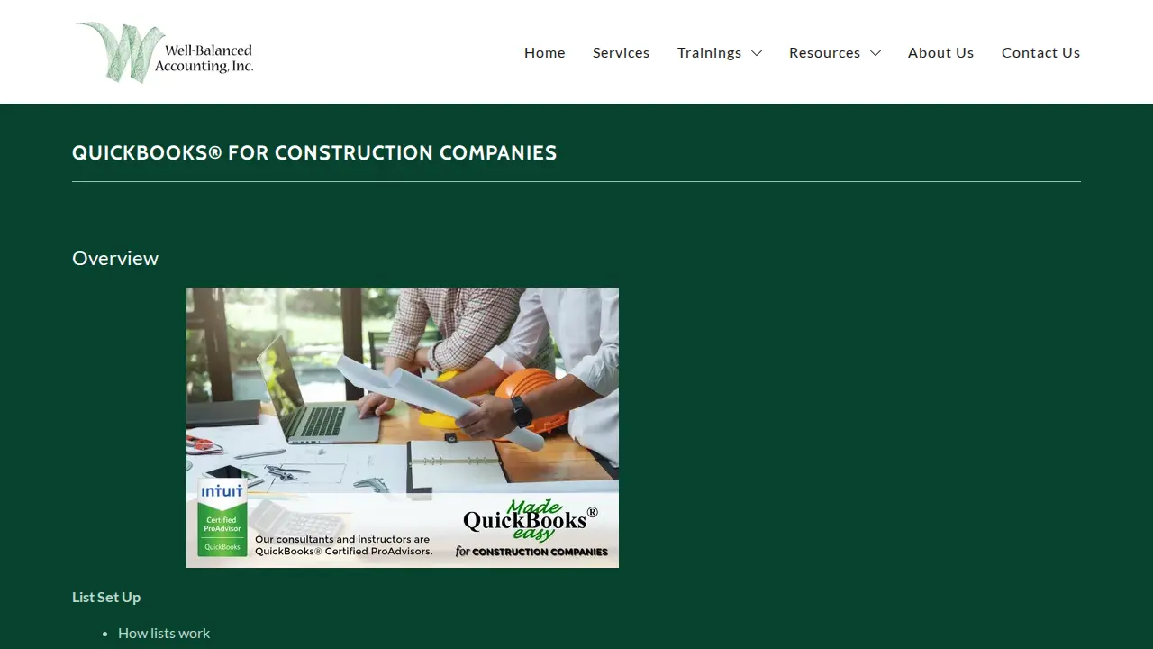 Well Balanced Accounting page